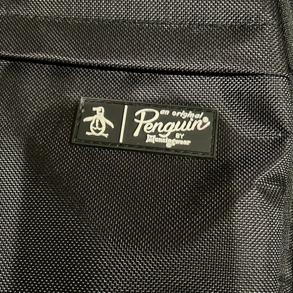 Original Penguin by Munsingwear Black Gold Backpack Travel Laptop Bag - Picture 2 of 13